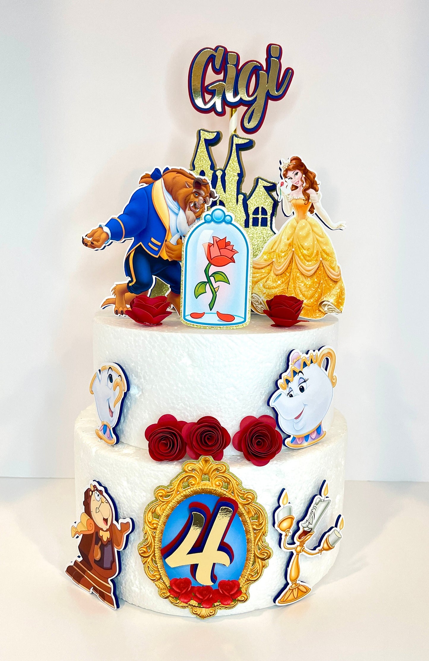 Beauty and Beast Cake Topper