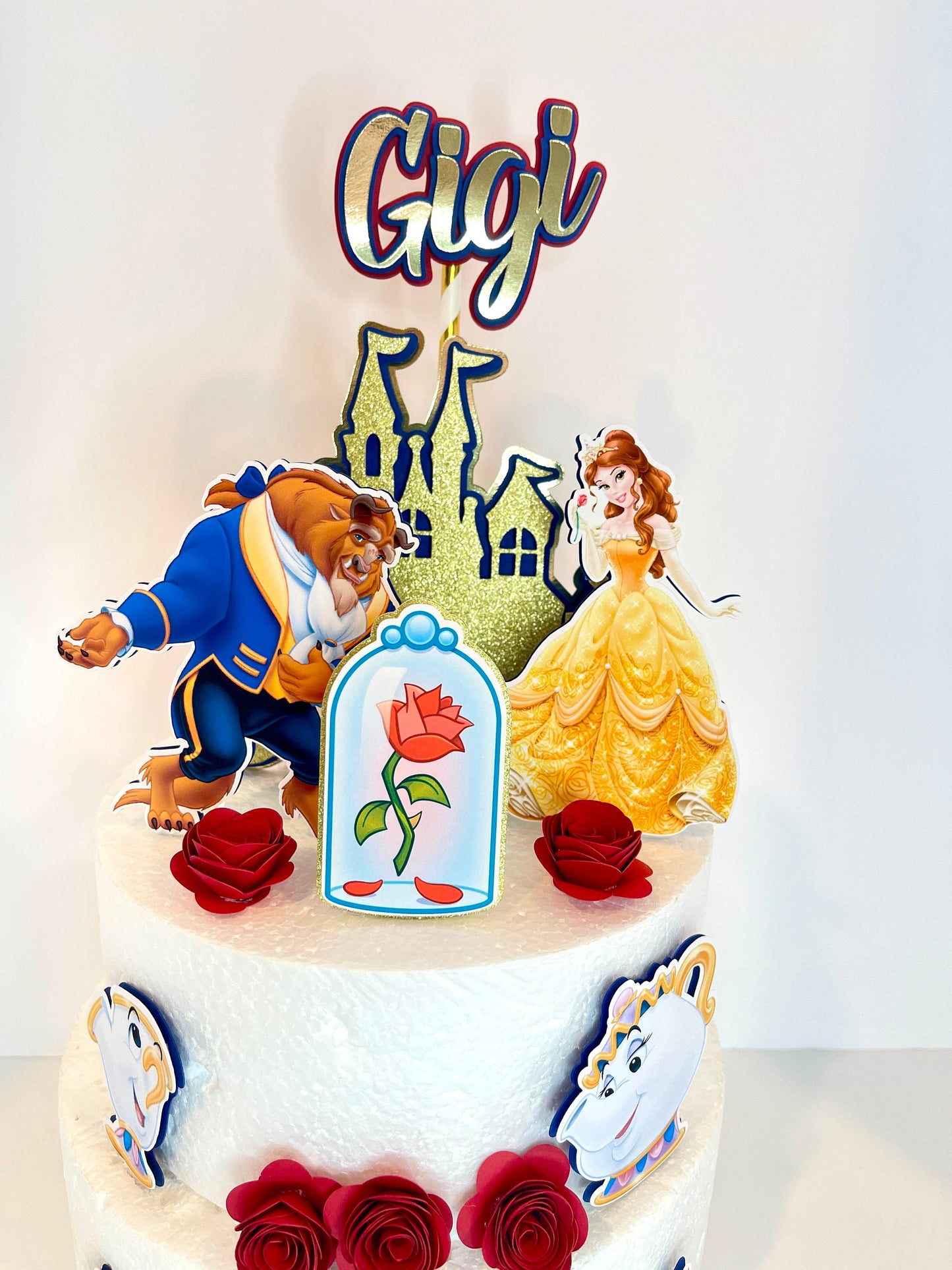 Beauty and Beast Cake Topper