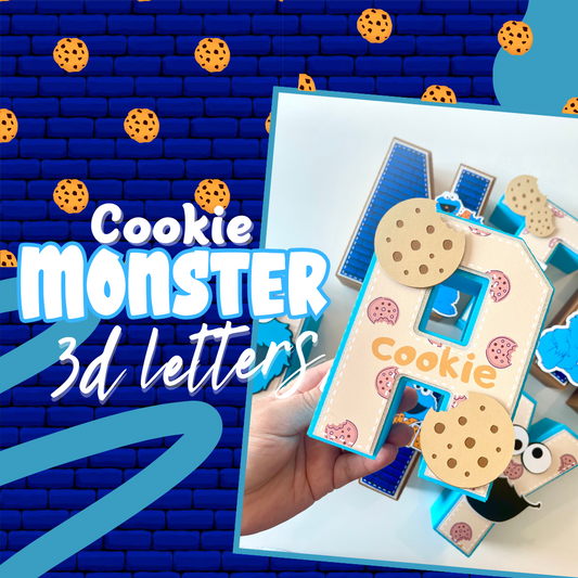 Cookie Monster 3D Letters