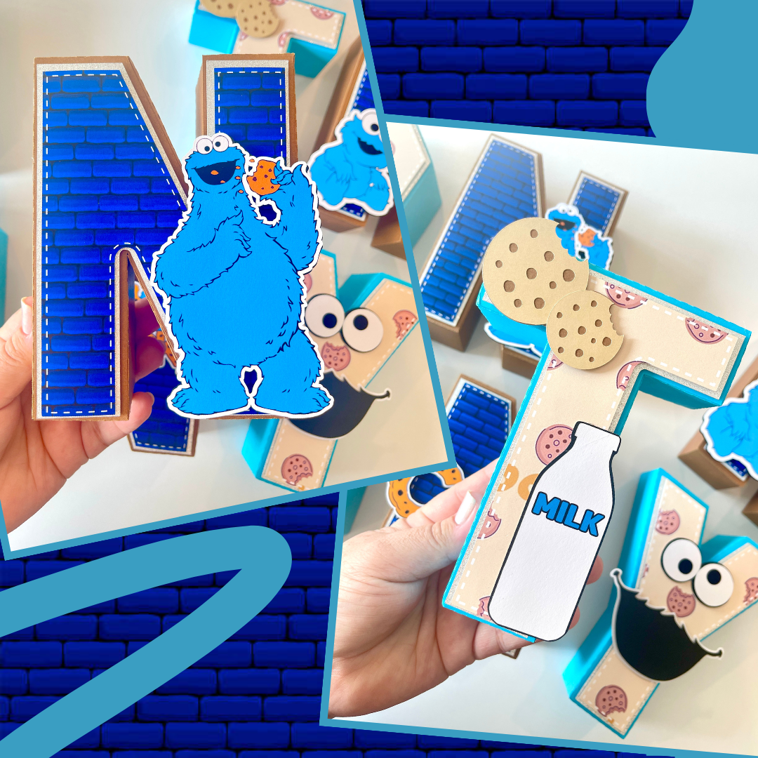 Cookie Monster 3D Letters