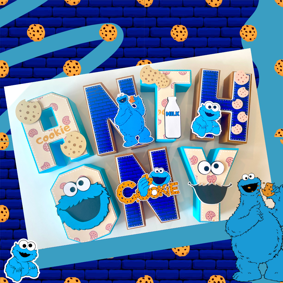 Cookie Monster 3D Letters