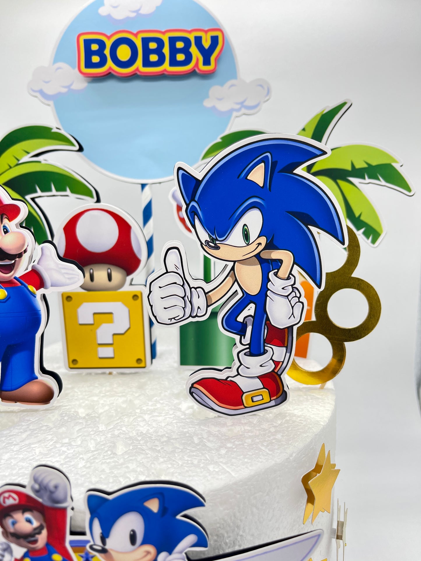 Mario and Sonic Cake Topper