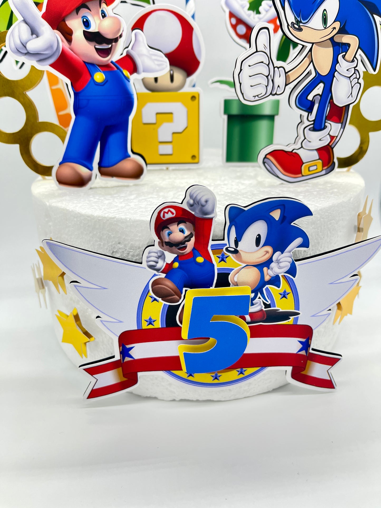 Mario and Sonic Cake Topper