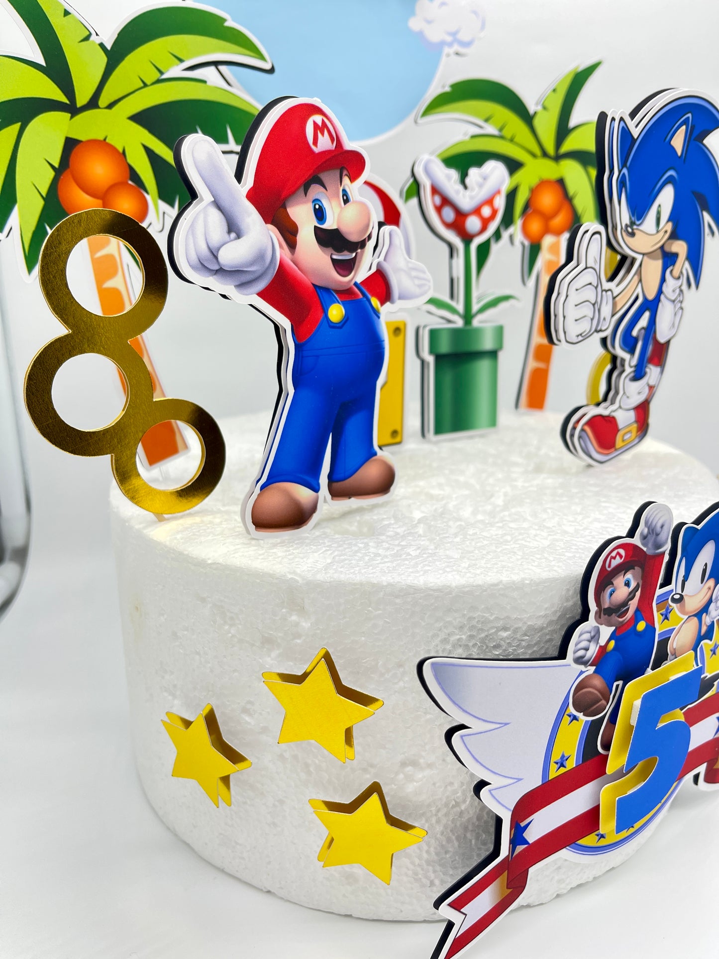 Mario and Sonic Cake Topper