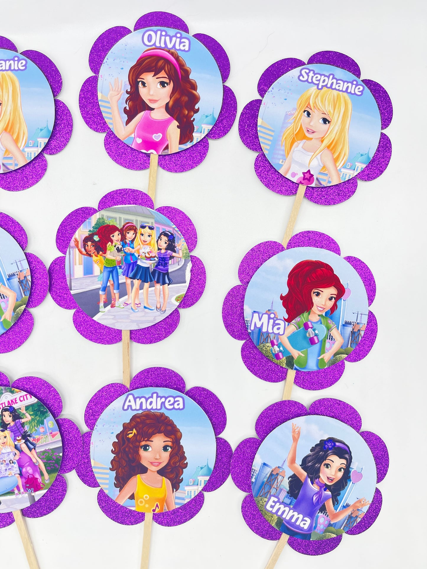 Lego Friends Cupcake Toppers - SET OF 12