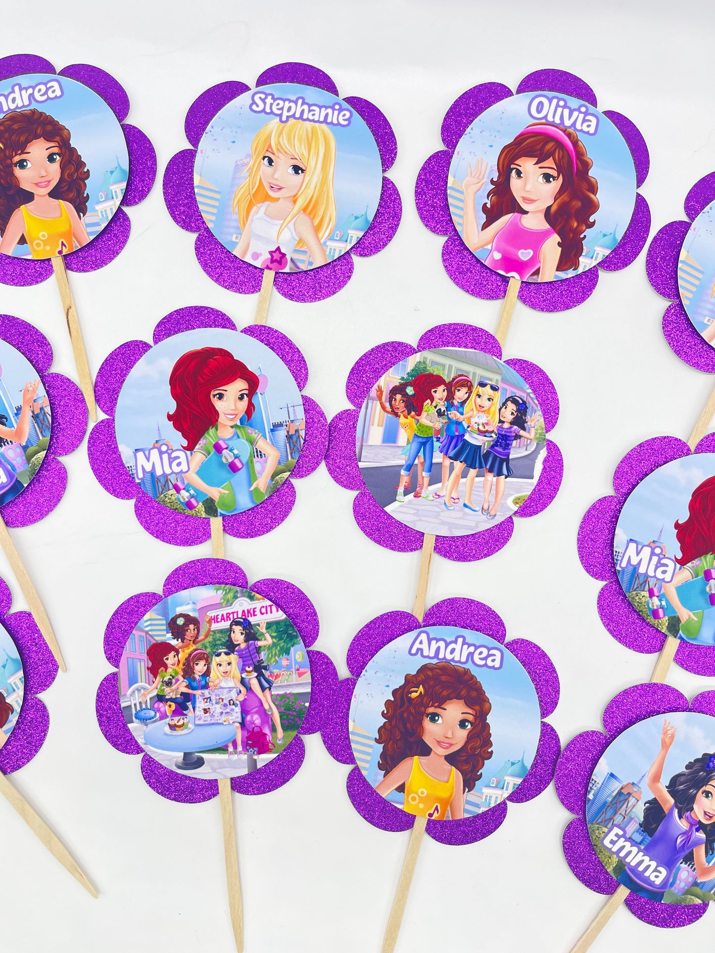 Lego Friends Cupcake Toppers - SET OF 12