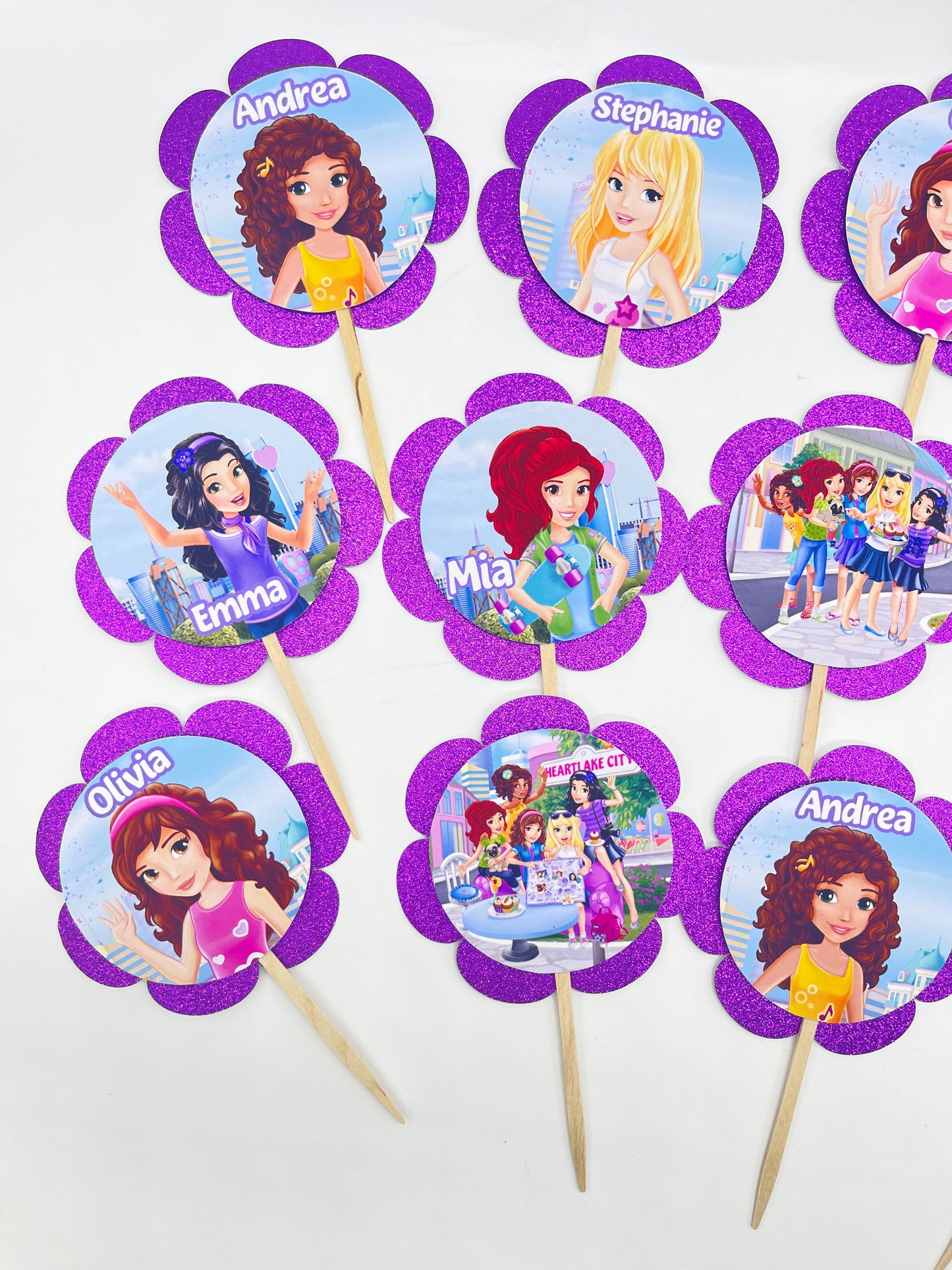 Lego Friends Cupcake Toppers - SET OF 12