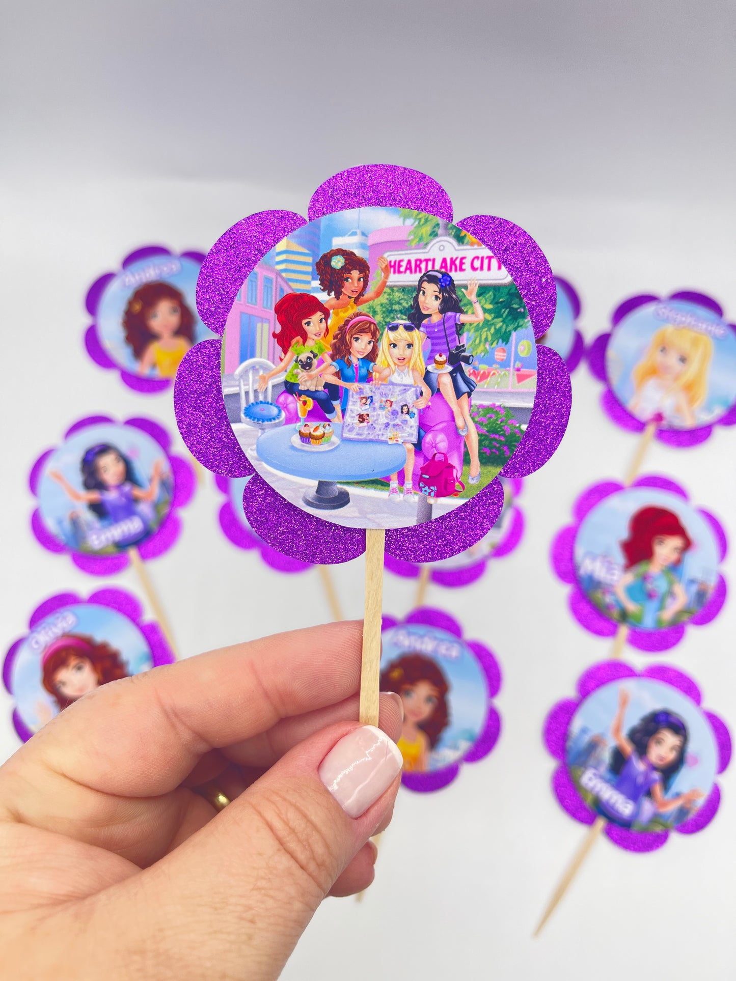 Lego Friends Cupcake Toppers - SET OF 12