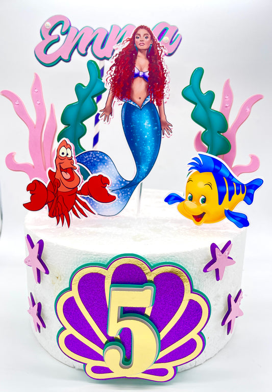 The Little Mermaid Cake Topper