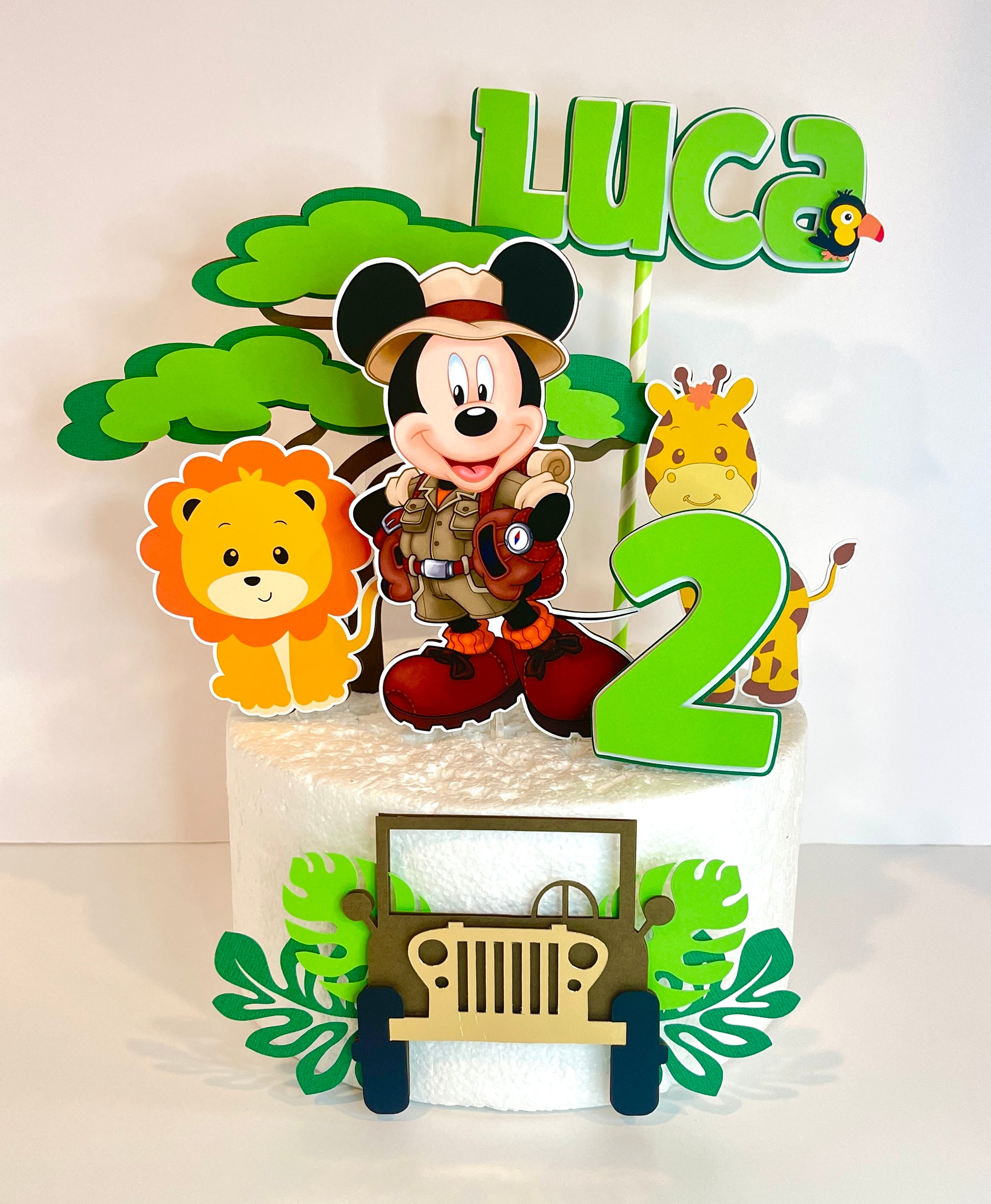 Mickey Safari Cake Topper - Mickey Safari Cake Decoration