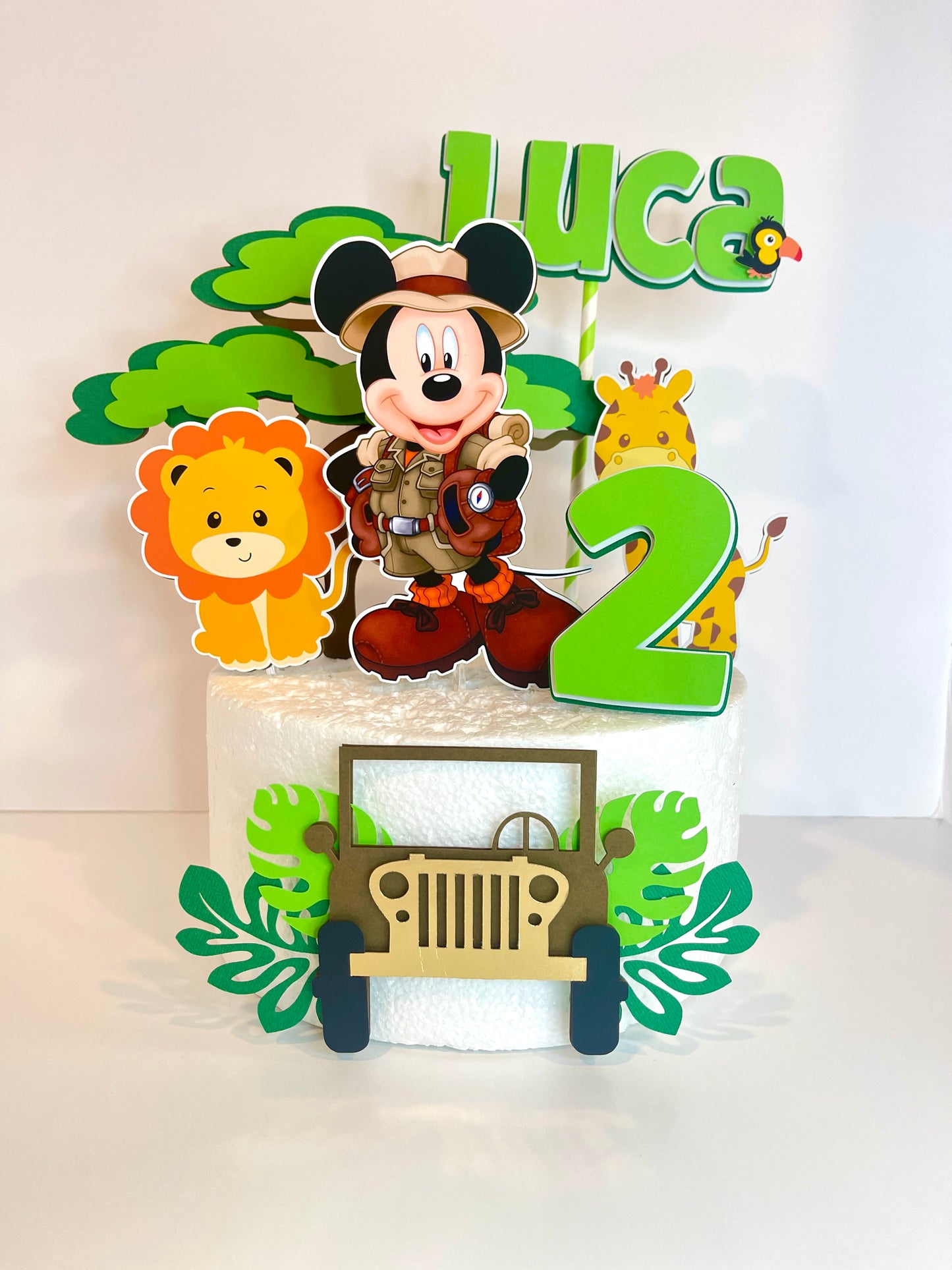 Mickey Safari Cake Topper - Mickey Safari Cake Decoration