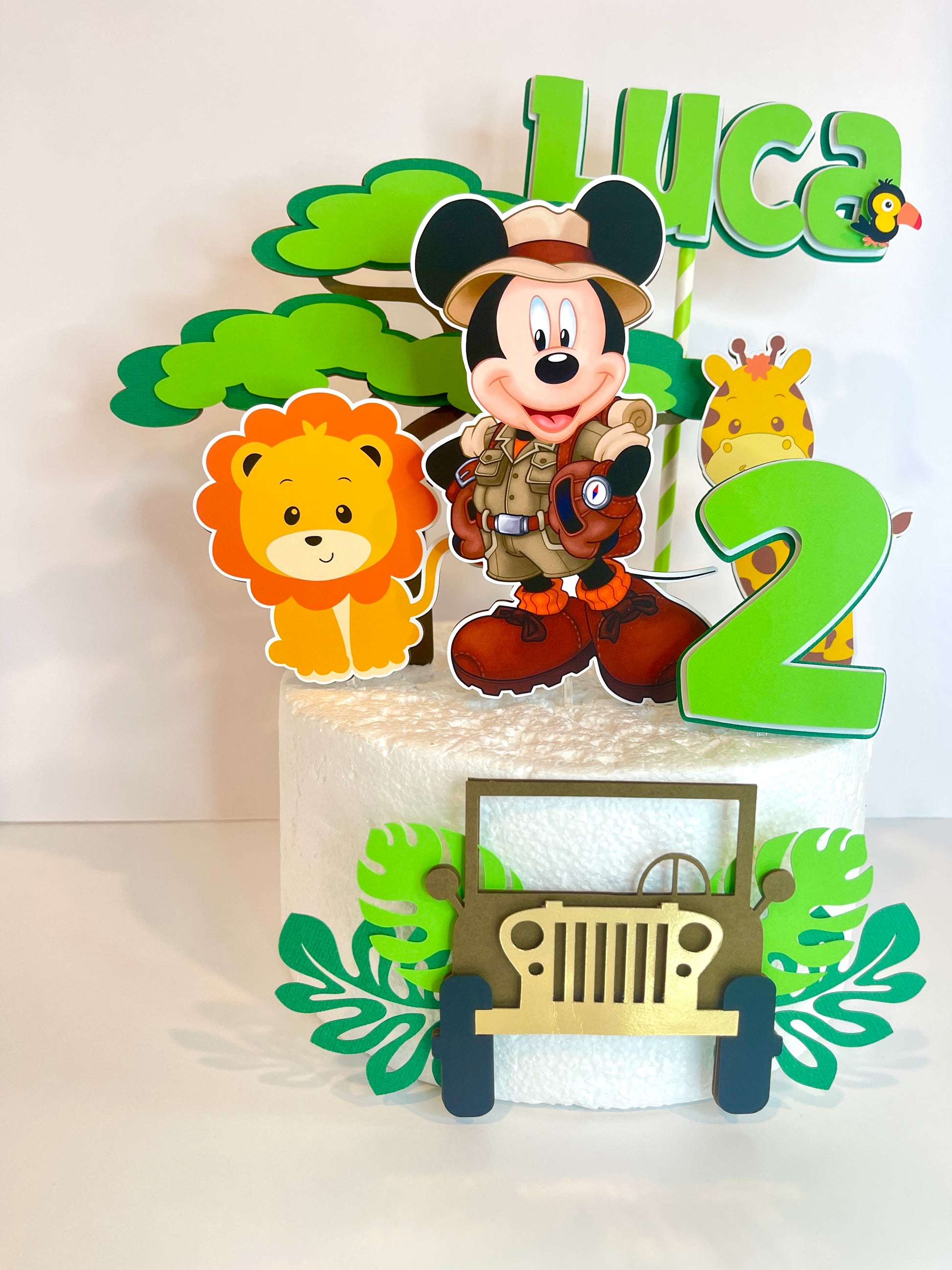 Mickey Safari Cake Topper - Mickey Safari Cake Decoration