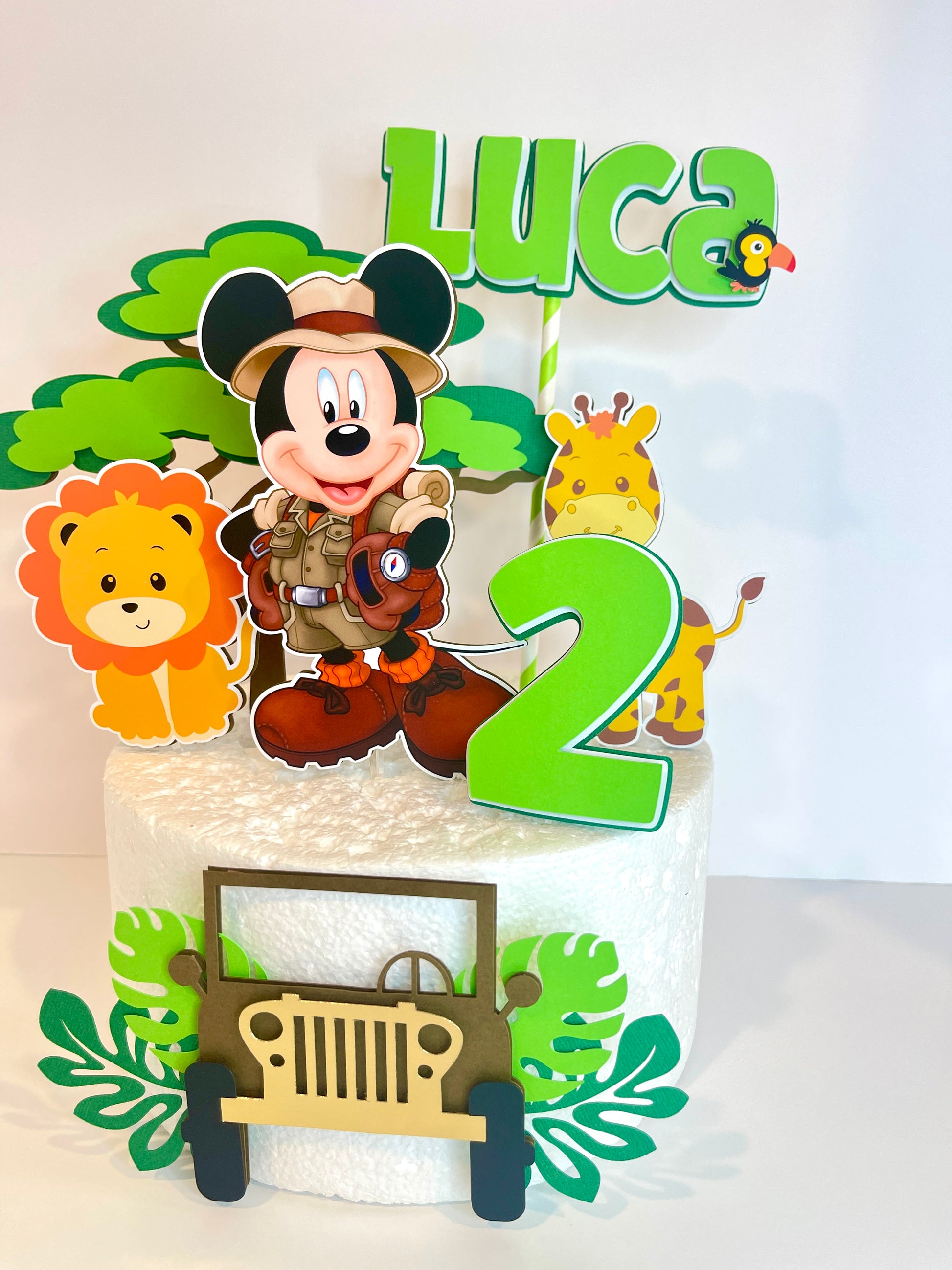 Mickey Safari Cake Topper - Mickey Safari Cake Decoration