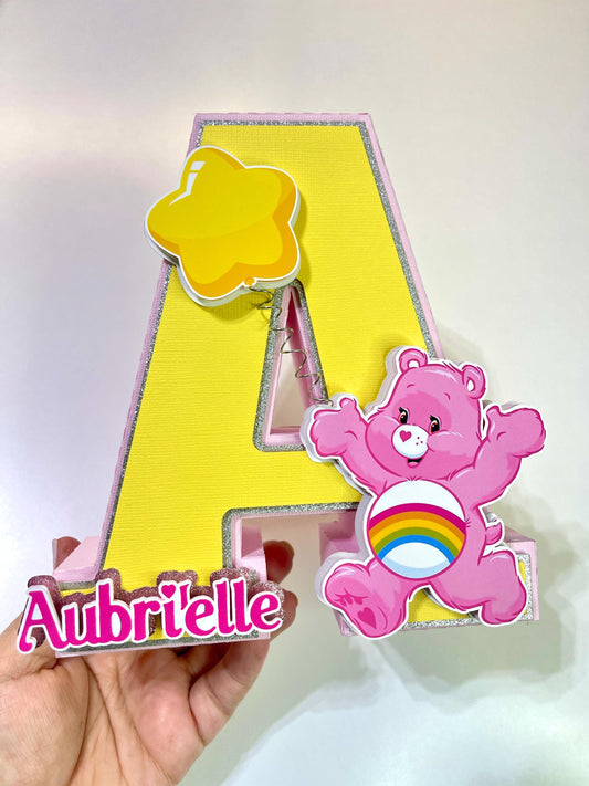 3D Letter Care Bears - Care Bears Letters - Care Bears Theme - Care Bears Party Decoration